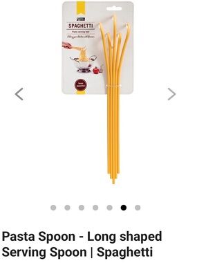 Spaghetti Pasta Serving Spoon - Long Yellow Pasta